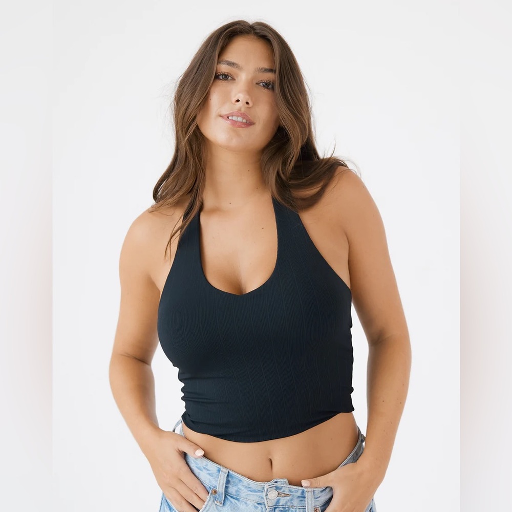 Klassy network Halter Brami (crop) in Gray